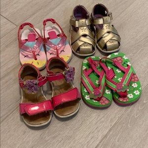 Toddler girls shoe/sandal bundle size 6-7